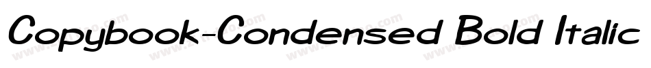Copybook-Condensed Bold Italic字体转换
